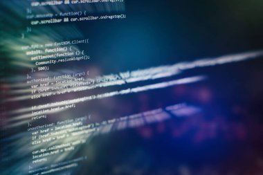 Büyük veri depolama ve bulut bilgi işlem temsili. Programlama kodu .