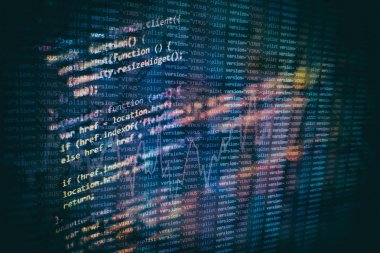 Programlama ve kodlama teknolojileri geliştiriyoruz. Ofiste web siteleri kodları üzerinde çalışan geliştirici.