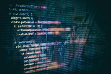 Programlama ve kodlama teknolojileri geliştiriyoruz. Ofiste web siteleri kodları üzerinde çalışan geliştirici.