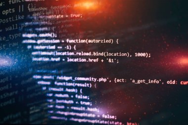 Programlama ve kodlama teknolojileri geliştiriyoruz. Ofiste web siteleri kodları üzerinde çalışan geliştirici.