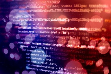 Programlama ve kodlama teknolojileri geliştiriyoruz. Ofiste web siteleri kodları üzerinde çalışan geliştirici.