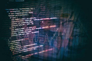 Programlama ve kodlama teknolojileri geliştiriyoruz. Ofiste web siteleri kodları üzerinde çalışan geliştirici.