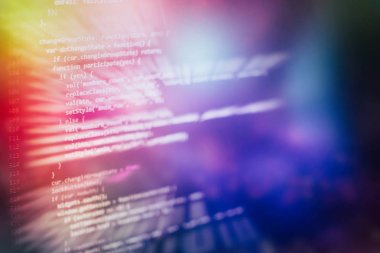 Programlama ve kodlama teknolojileri geliştiriyoruz. Ofiste web siteleri kodları üzerinde çalışan geliştirici.