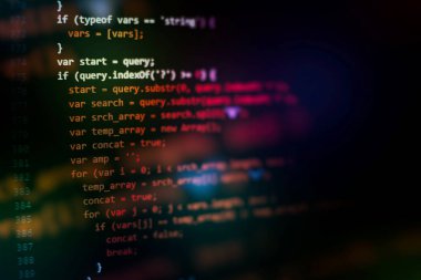 Web sitesi geliştirme için editör HTML5. Dizüstü ekran closeup fotoğraf web sitesi HTML kodu.