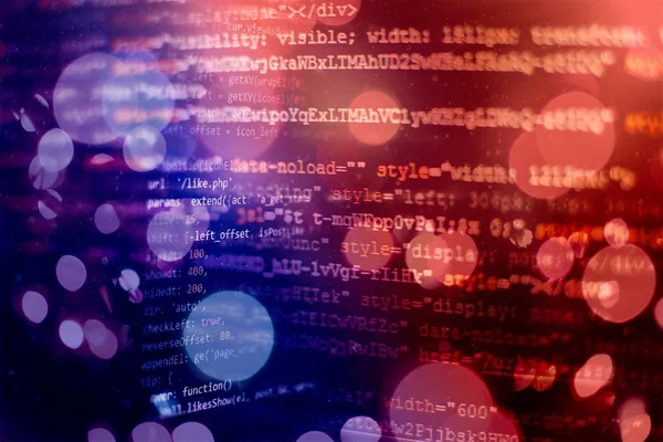 Geliştirici programlama kodu. Soyut bilgisayar komut dosyası kodu. Yazılım geliştiricisi kod ekranını programlama. Yazılım programlama çalışma süresi.