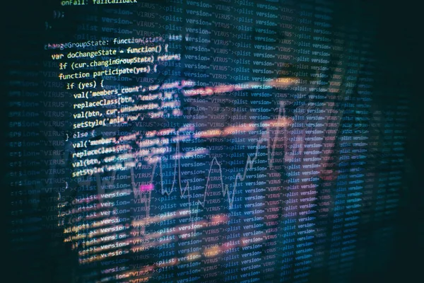 Programlama ve kodlama teknolojileri geliştiriyoruz. Ofiste web siteleri kodları üzerinde çalışan geliştirici.