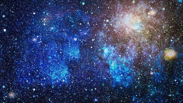New large panoramic looking into deep space. Dark night sky full of stars. The nebula in outer space. Secrets of deep space.