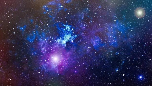 New large panoramic looking into deep space. Dark night sky full of stars. The nebula in outer space. Secrets of deep space.