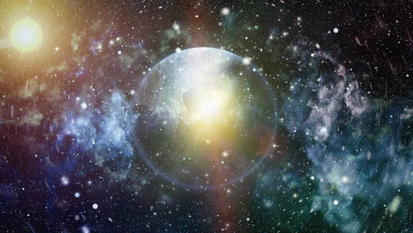Nowa Duża Panorama Spogląda Kosmos Ciemne Nocne Niebo Pełne Gwiazd — Zdjęcie stockowe