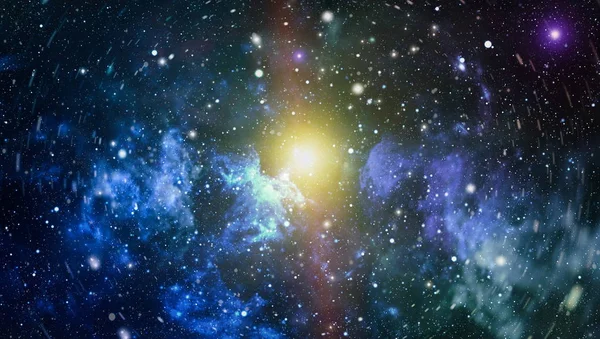 Новий Великий Панорамний Вид Глибокий Космос Темне Нічне Небо Повне — стокове фото