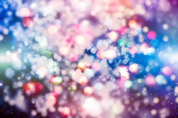 Christmas light background. Holiday glowing backdrop. Defocused Background With Blinking Stars. Blurred Bokeh. — Stock Photo, Image