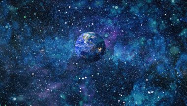 Dünya, galaksi ve güneş uzaydaki gezegenler, yıldızlar ve galaksiler uzay keşfinin güzelliğini gösteriyor. Nasa tarafından döşenmiş bu görüntünün elemanları