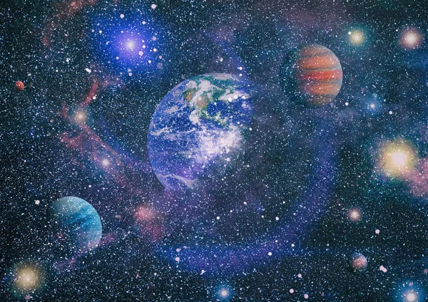 宇宙軌道からの惑星地球、軌道から私たちの惑星。この画像は、ナサによって提供されました — ストック写真