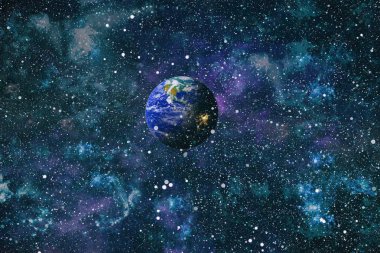 Dünya, galaksi ve güneş uzaydaki gezegenler, yıldızlar ve galaksiler uzay keşfinin güzelliğini gösteriyor. Nasa tarafından döşenmiş bu görüntünün elemanları