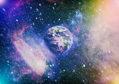 Uzaydaki gezegenler, yıldızlar ve galaksiler uzay keşiflerinin güzelliğini gösteriyor. NASA tarafından döşenmiş elementler