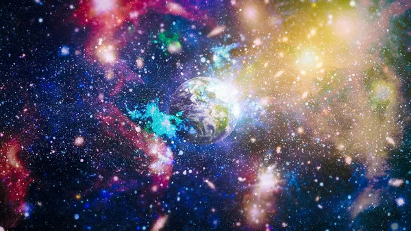 Pianeti, stelle e galassie nello spazio che mostrano la bellezza dell'esplorazione spaziale. Elementi forniti dalla NASA — Foto Stock