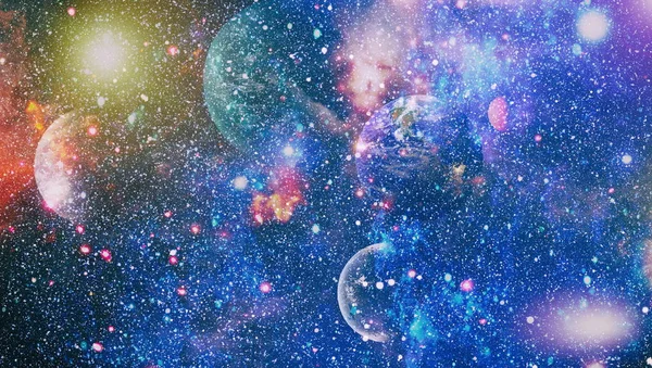 Pianeti, stelle e galassie nello spazio che mostrano la bellezza dell'esplorazione spaziale. Elementi forniti dalla NASA — Foto Stock