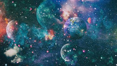 Uzay yörüngesindeki Dünya gezegeni, yörüngeden gezegenimiz. Nasa tarafından döşenmiş bu görüntü