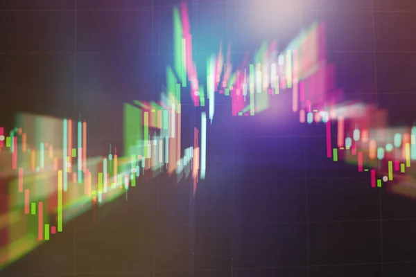 Monitoron szereplő adatok, beleértve a Market Analyze adatait is. Grafikonok, diagramok, pénzügyi adatok. Forex diagram. — Stock Fotó