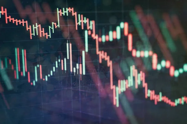 Monitoron szereplő adatok, beleértve a Market Analyze adatait is. Grafikonok, diagramok, pénzügyi adatok. Forex diagram. — Stock Fotó