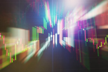 Borsa yatırım ticaret mum çubuk grafik grafik. Forex grafik grafik dijital ekran üzerinde.