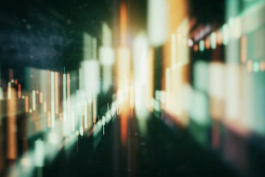 Borsa yatırım ticaret mum çubuk grafik grafik. Forex grafik grafik dijital ekran üzerinde.