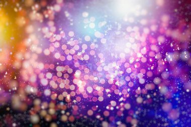 Festival arka plan. Glitter vintage ışıklar arka ışıklı defocused.