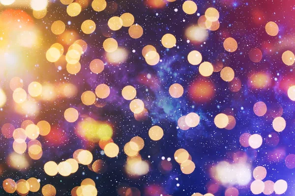 Abstract Festive background. Glitter vintage lights background with lights defocused. — Stock Photo, Image