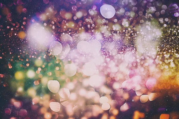 Ročník Magic pozadí s barevnými bokeh. Jarní letní Vánoce Nový rok diskotéku pozadí. — Stock fotografie