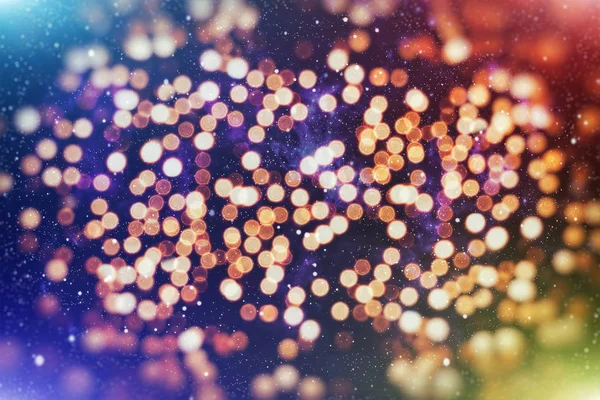 Abstrakta ljus firandet bakgrund med defocused gyllene ljus till jul, nyår, semester, fest — Stockfoto