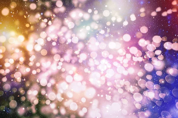 Abstraktes Licht Feier Hintergrund mit defokussierten goldenen Lichtern für Weihnachten, Neujahr, Urlaub, Party — Stockfoto