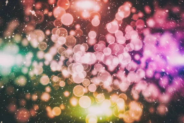 Christmas light background. Holiday glowing backdrop. Defocused Background With Blinking Stars. Blurred Bokeh. — Stock Photo, Image