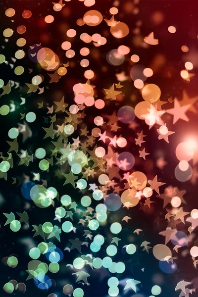 Festive Background With Natural Bokeh And Bright Golden Lights. Vintage Magic Background With Color Festive background with natural bokeh and bright golden lights. — Stock Photo, Image