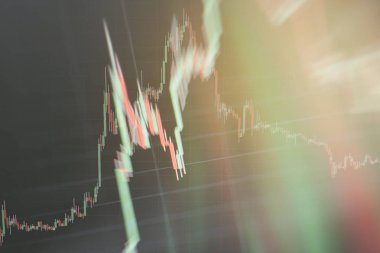 Borsa yatırım ticareti mum çubuk grafik grafik, Borsa konsept tasarımı ve arka plan.