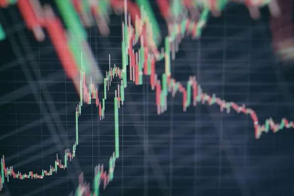 Свічка паличка графік графік торгівлі фондовим ринком інвестицій, дизайн концепції фондової біржі та фон . — стокове фото