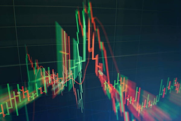 График торговли инвестициями на фондовом рынке, концепт-дизайн фондовой биржи и фон
.