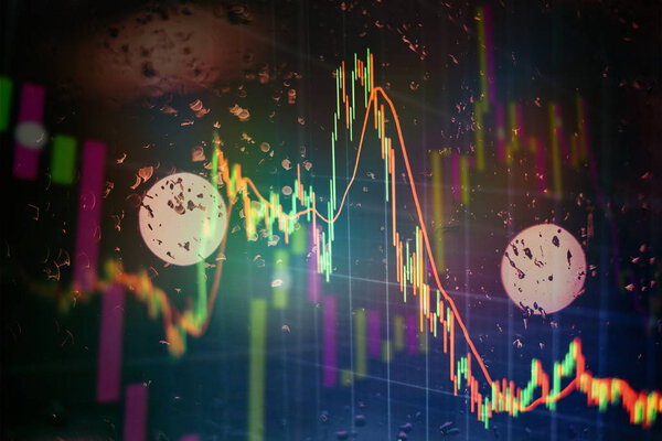 Analysis business accounting on info sheets. Businessman hand working on analyzing investment charts for Gold market, Forex market and Trading market.
