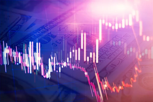 Financial data on a monitor which including of Market Analyze. Bar graphs, Diagrams, financial figures. Forex chart.