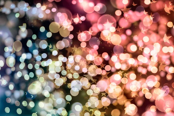 Desfocado cor de luz fundo padrão abstrato. Abstrato borrado de luzes coloridas no fundo bokeh Natal — Fotografia de Stock