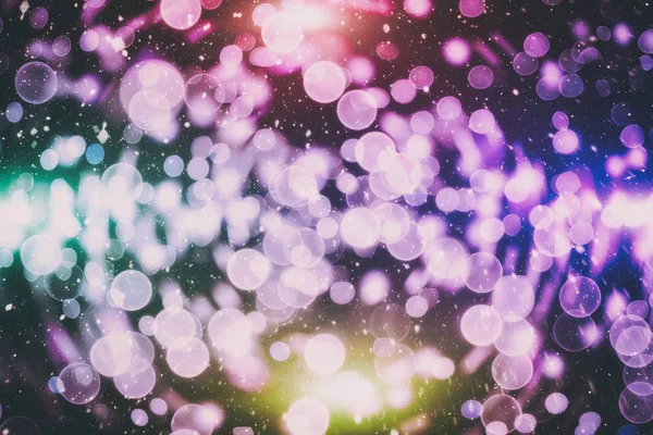 Abstrakter festlicher Hintergrund. Glitter vintage lights hintergrund mit lichtern defokussiert. Weihnachten und Neujahr Fest Bokeh Hintergrund mit Copyspace. — Stockfoto