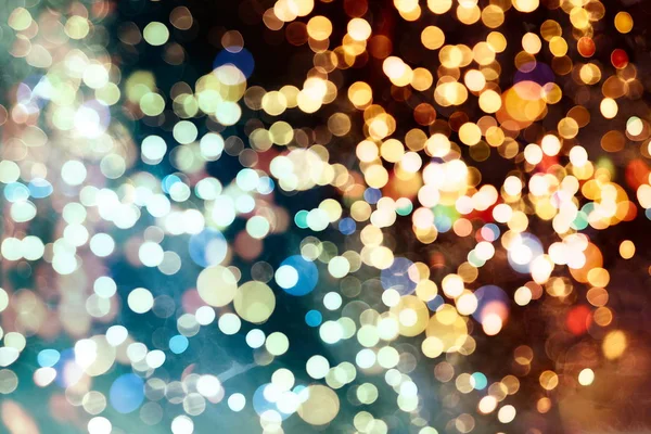 Abstract Festive background. Glitter vintage lights background with lights defocused. Christmas and New Year feast bokeh background with copyspace. — Stock Photo, Image