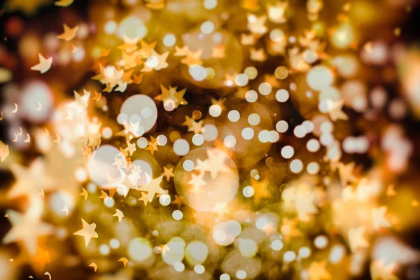 보라색과 노란색 추상배경.보케흐흐린 아름다운 반짝이는 빛 크리스마스 — 스톡 사진
