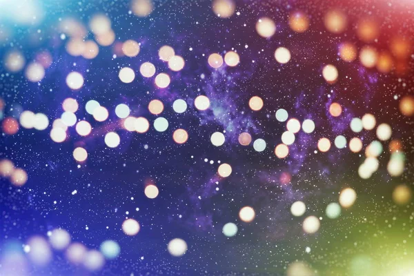 Defokussierte Lichtfarbe abstrakte Muster Hintergrund. abstrakte verschwommene von bunten Lichtern in Bokeh Weihnachten Hintergrund — Stockfoto