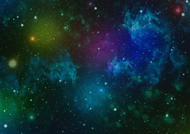 Derin uzay. Yüksek çözünürlüklü yıldız alanı. Yıldızlı uzay arka plan dokusu. Renkli Yıldızlı Gece Gökyüzü Dış Uzay arkaplanı