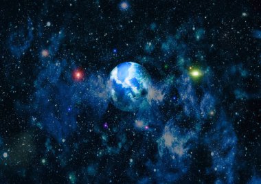 Derin uzay. Yüksek çözünürlüklü yıldız alanı. Yıldızlı uzay arka plan dokusu. Renkli Yıldızlı Gece Gökyüzü Dış Uzay arkaplanı