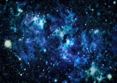Derin uzaya bakan yeni büyük bir panoramik. Yıldızlarla dolu karanlık gece göğü. Uzayda bir nebula. Derin uzayın sırları.