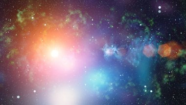 Derin uzay. Yüksek çözünürlüklü yıldız alanı. Yıldızlı uzay arka plan dokusu. Renkli Yıldızlı Gece Gökyüzü Dış Uzay arkaplanı