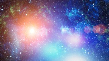 Derin uzay. Yüksek çözünürlüklü yıldız alanı. Yıldızlı uzay arka plan dokusu. Renkli Yıldızlı Gece Gökyüzü Dış Uzay arkaplanı