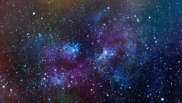 Színes Starry Night Sky világűrben háttér. Gyönyörű égbolt háttere — Stock Fotó