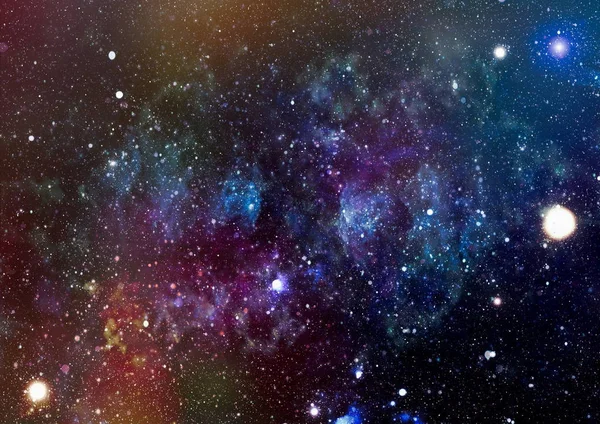 Colorido Starry Night Sky Outer Space fundo. Céu bonito fundo — Fotografia de Stock